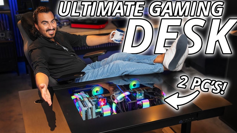 read more about watch: lets build a double pc in a desk at micro center